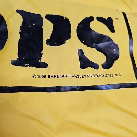Vintage 90s COPS TV Show Windbreaker Jacket Mens XL Yellow 1996. - Picture 15 of 16